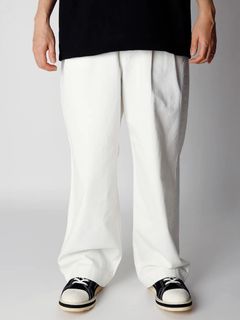 10oz Denim USED Two Tuck Wide Pants / ワイドデニムパンツ / ホワイト 【ys Yuji SUGENO】