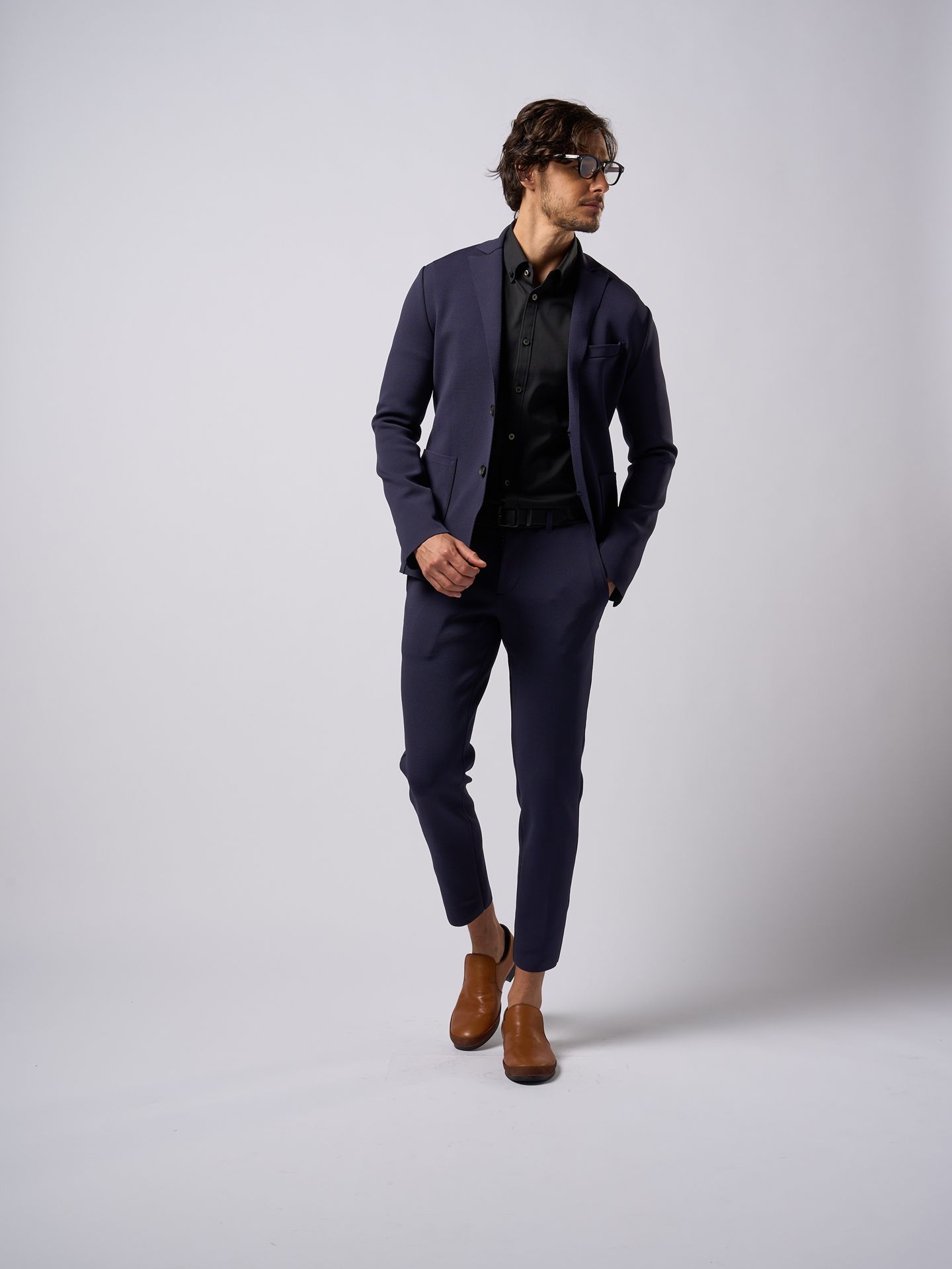 【予約品9月19日 10時締め】 function knit jacket / ニットジャケット / ネイビー