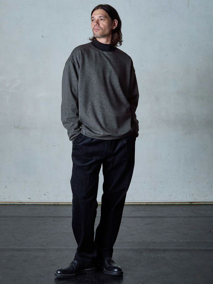 【予約品】 LUXEWEAVE / ハイネック / 千鳥グレー
