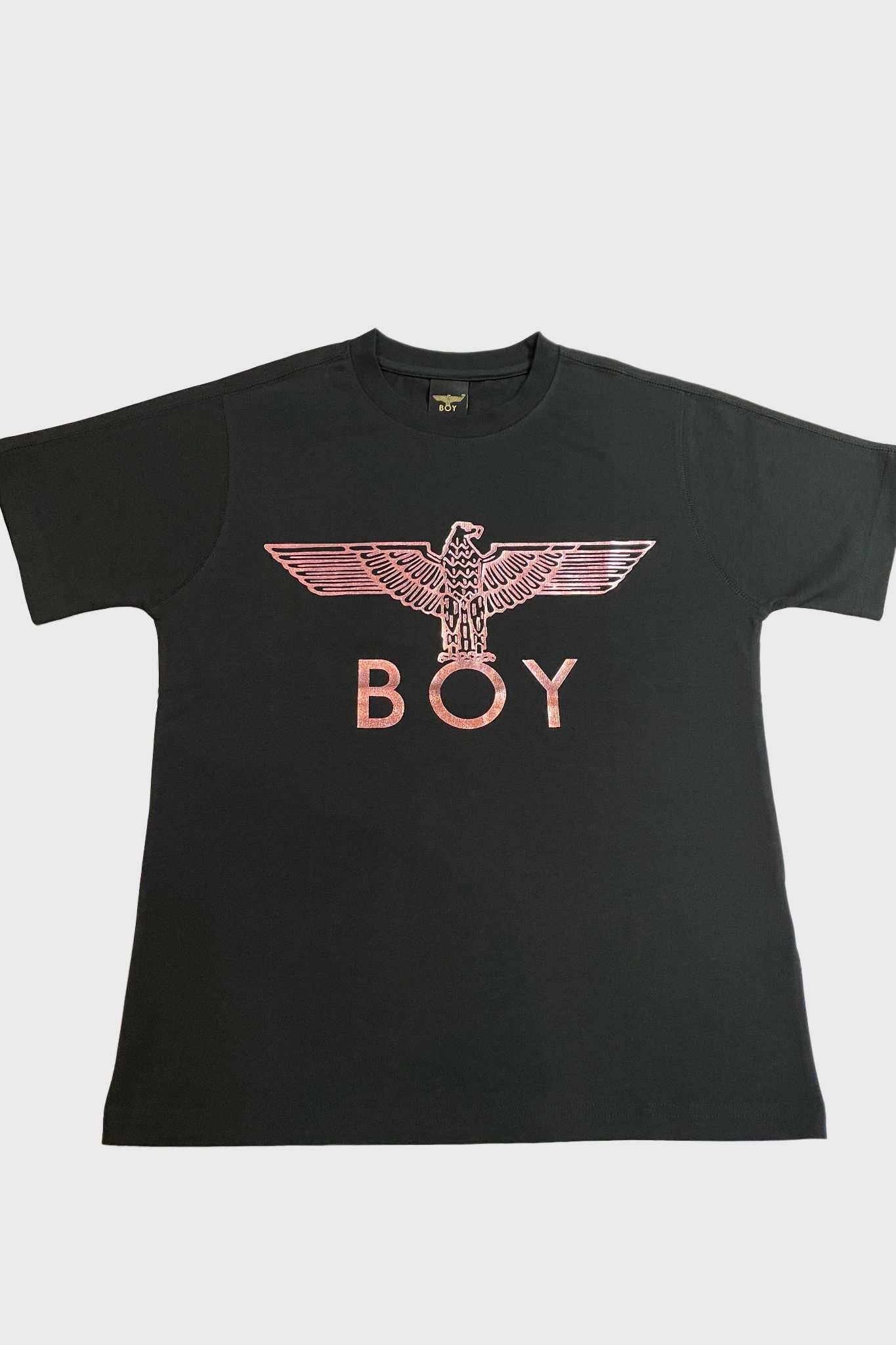 【Kids】 ピンクロゴプリントTシャツ / ブラック  【BOY LONDON】