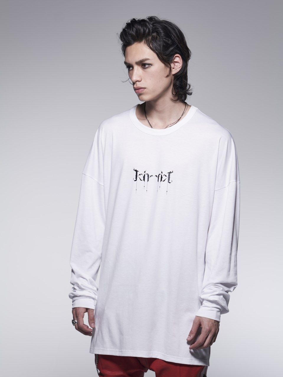 《予約品》 LooseCrewNeckT-Shirt / バックプリントクルーネックTシャツ / ホワイト 【kiryuyrik】 8月以降入荷予定