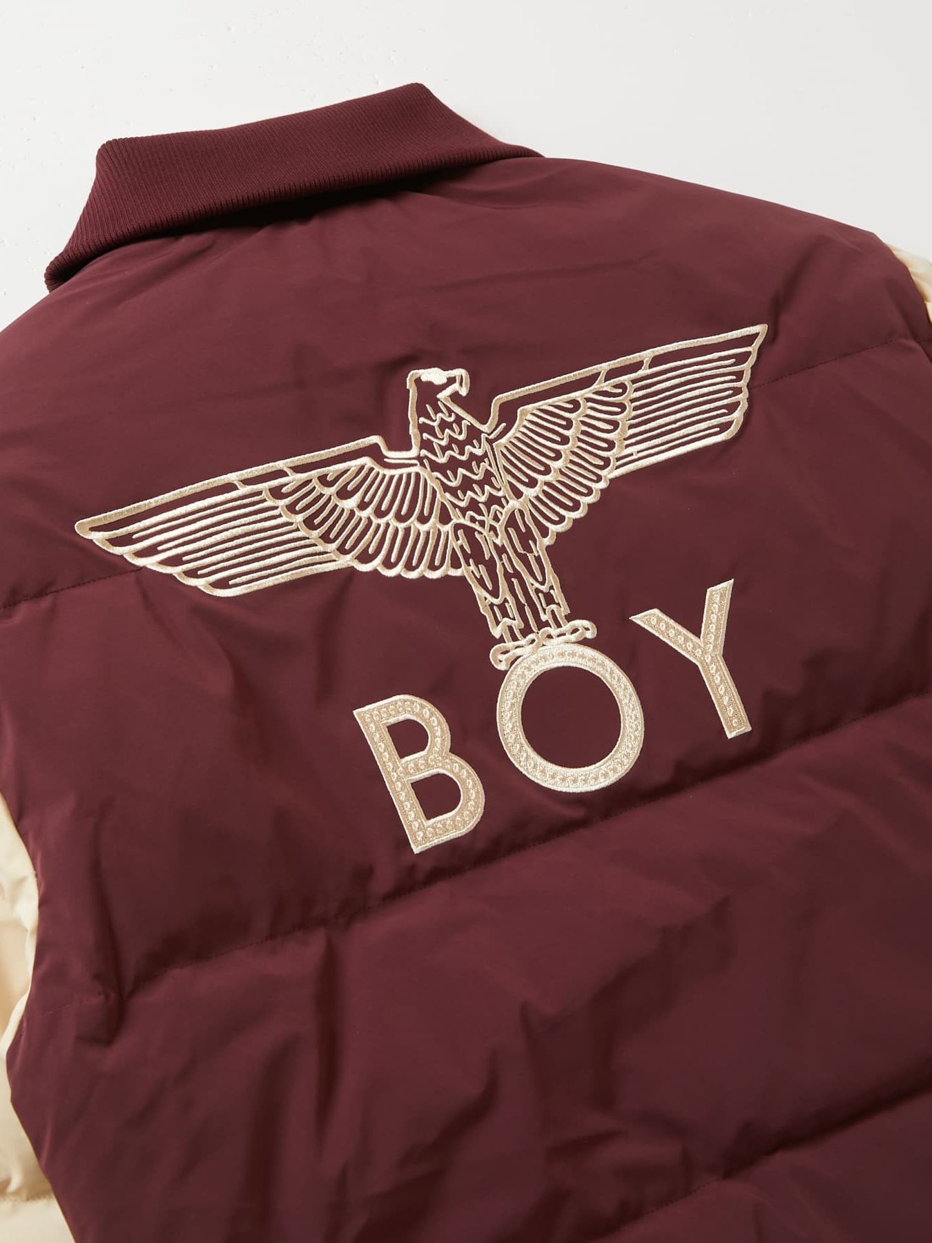 BOY STADIUM NYLON DOWN JACKET / スタジャン / ワイン