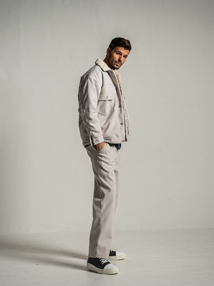 《予約9月1日18時締め》 MELTON WIDE TUCK PANTS  / ワイドタックパンツ / グレージュ