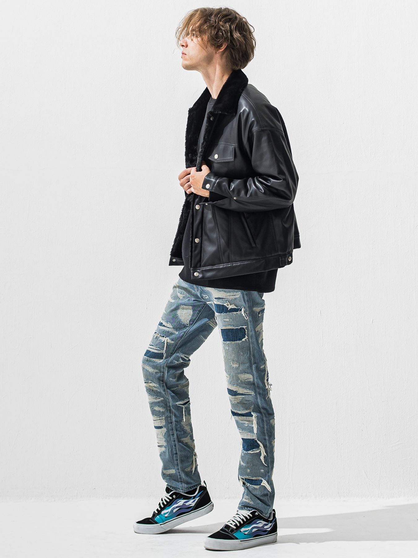 【予約品 9月6日(日) 締切】SCOTT JEANS / ライトオンスヴィンテージジーンズ / インディゴ スペシャルクラッシュ