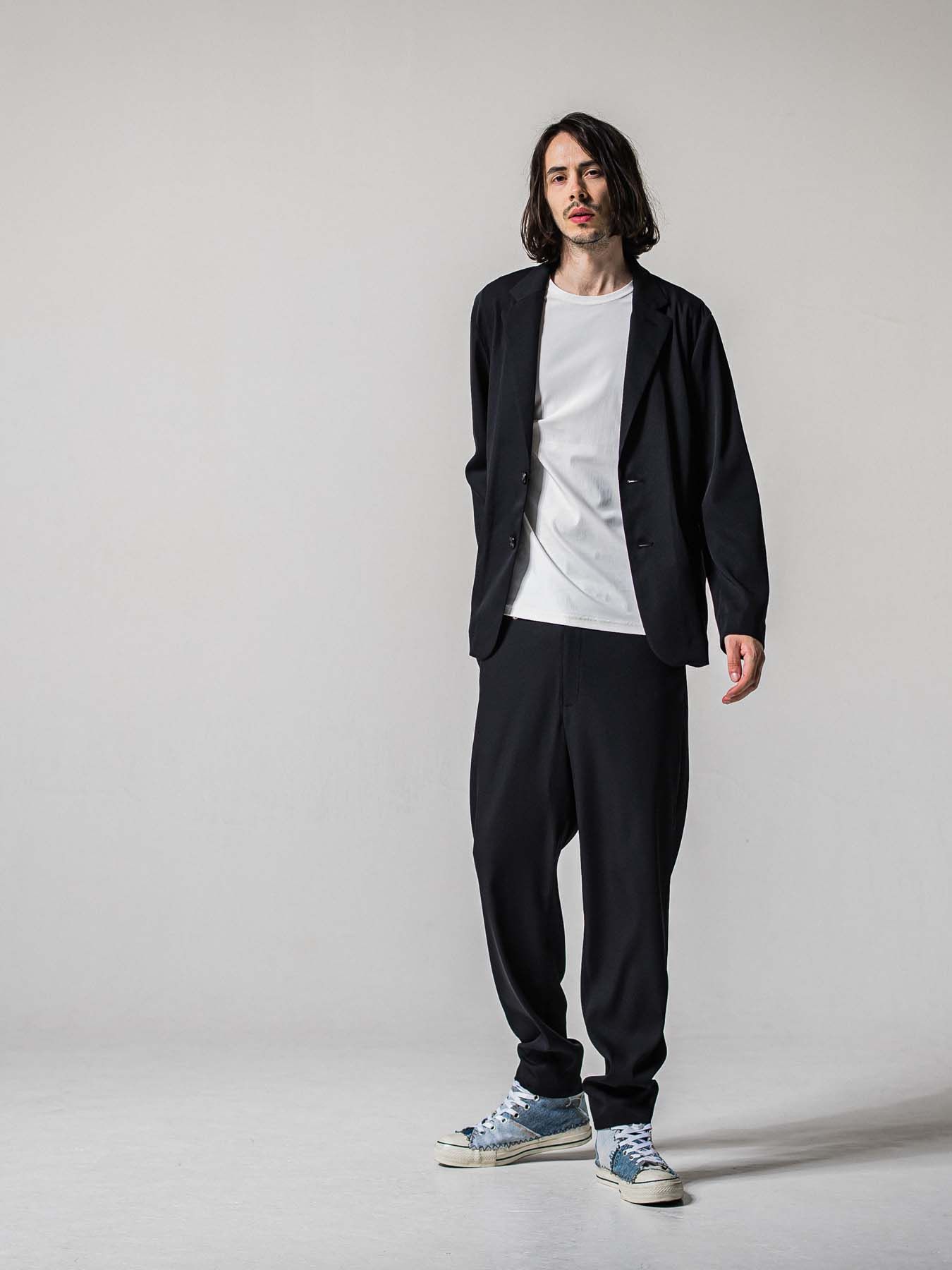 【予約品 11月16日(日) 締切】PAT WIDE EASY PANTS / ワイドイージースラックス / ブラック