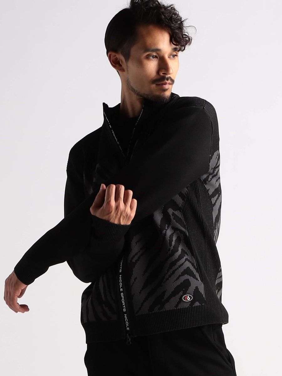 NICOLE - アラカルト ニットブルゾン / ブラック 【NICOLE CLUB FOR  