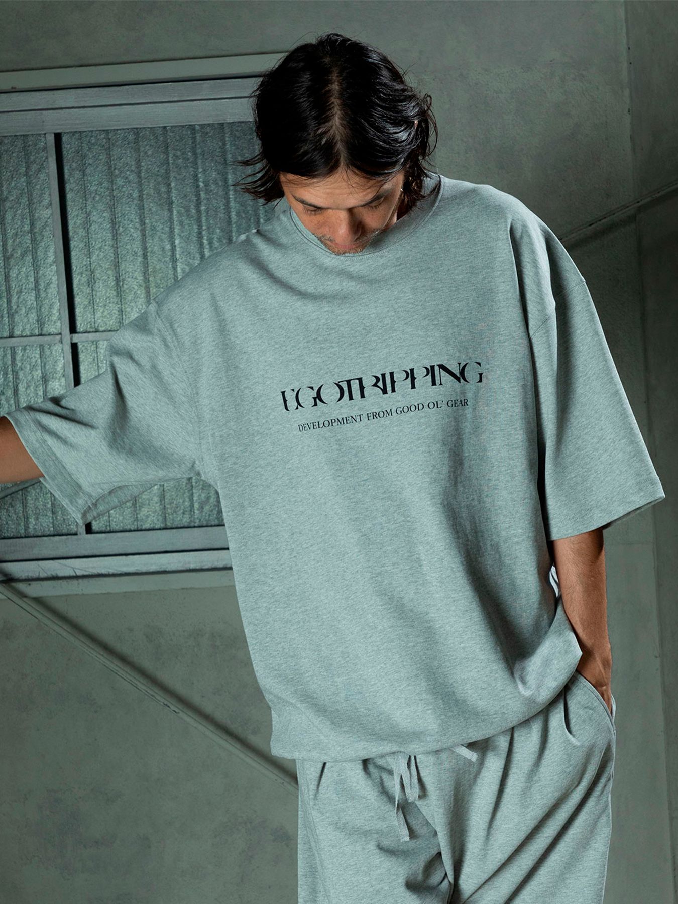 【予約品 11月9日(月) 締切】HEAVYJERSEY Chipped / ヘビーオンスジャージー Tシャツ / 杢グレー