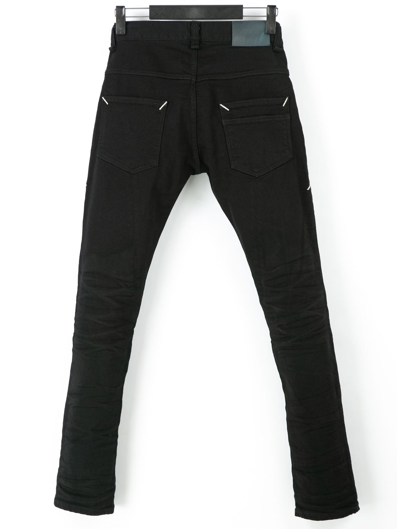 12.5oz Organic Cotton Stretch Denim Tight Straight Jeans / 12.5oz オーガニックコットン ストレッチデニム タイトストレート  / TIGHT JOE / ブラック ワンウォッシュ