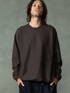 【予約品 7月5日(日) 締切】KNAP TOP / ブークレーウールTシャツ / 杢ブラウン