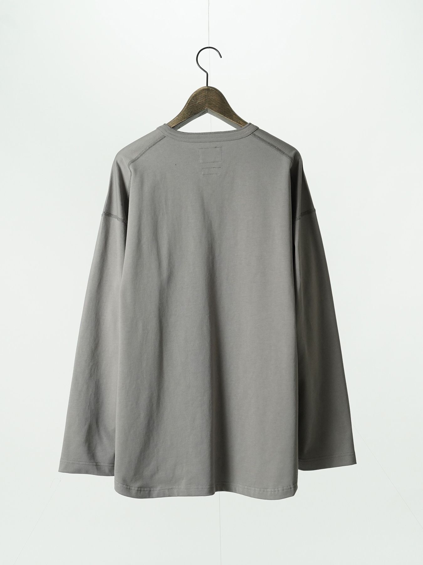 【予約品 5月6日(水) 締切】FLATSEAMME-HENLEY / ヘンリーネックカットソー / グレー