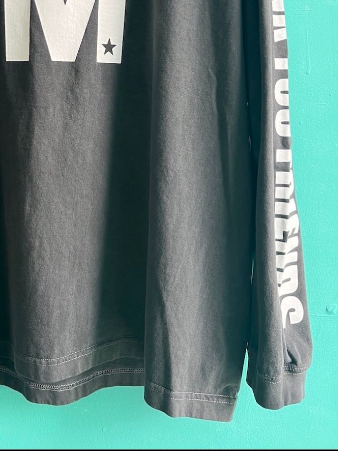 【予約】 M-LS01 / l/s t-shirts (M THANK YOU FRIENDS) / black 【Mエム】2023 3月末～上がり予定