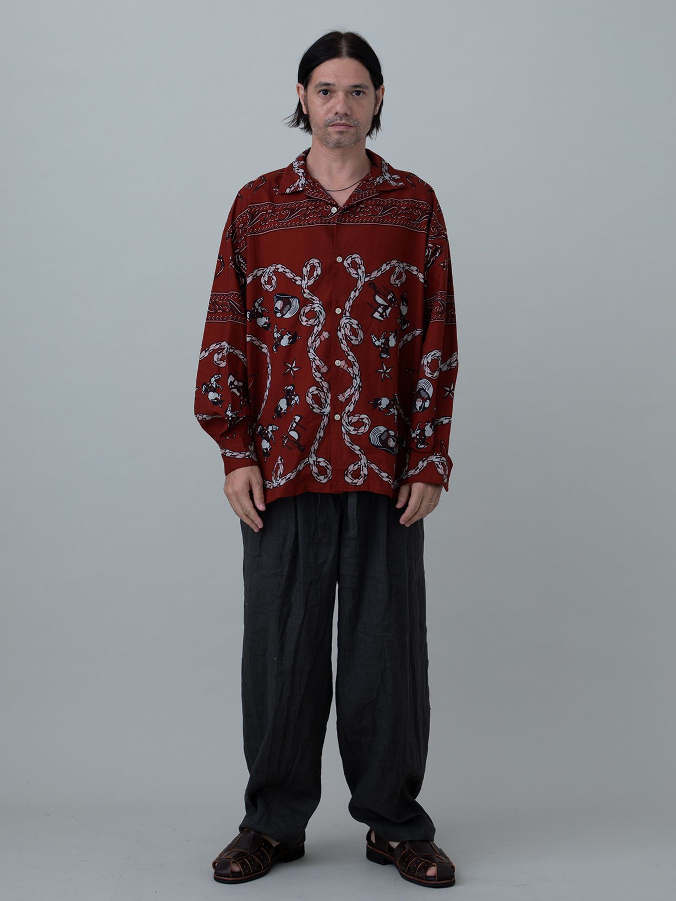 【予約品 11月23日(日) 締切】WESTERNBANDANA SHIRTS / バンダナプリント シャツ / RED
