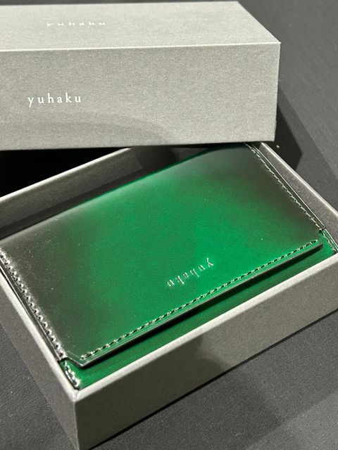 コードバン 名刺入れ 25枚収納YAC161 Green 【 yuhaku】
