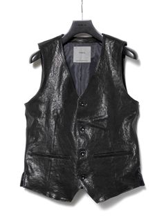 【予約品 10月12日(日) 締切】Pit Vegetable Full Tanned Shrunken Horsehide Tailored Vest / フルタンニン ピット鞣し シュリンクホースハイド テーラードベスト / ROVER