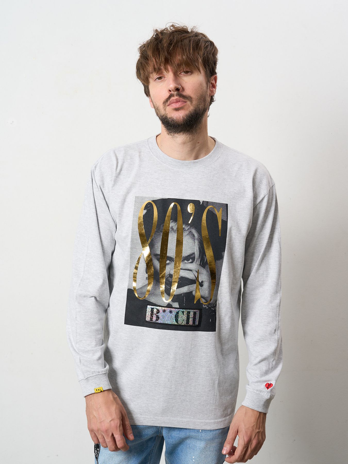 【予約品 5月8日(木) AM10時 締切】 5.6ozコットン天竺 80S QUEEN シークインLS Tシャツ / アッシュ