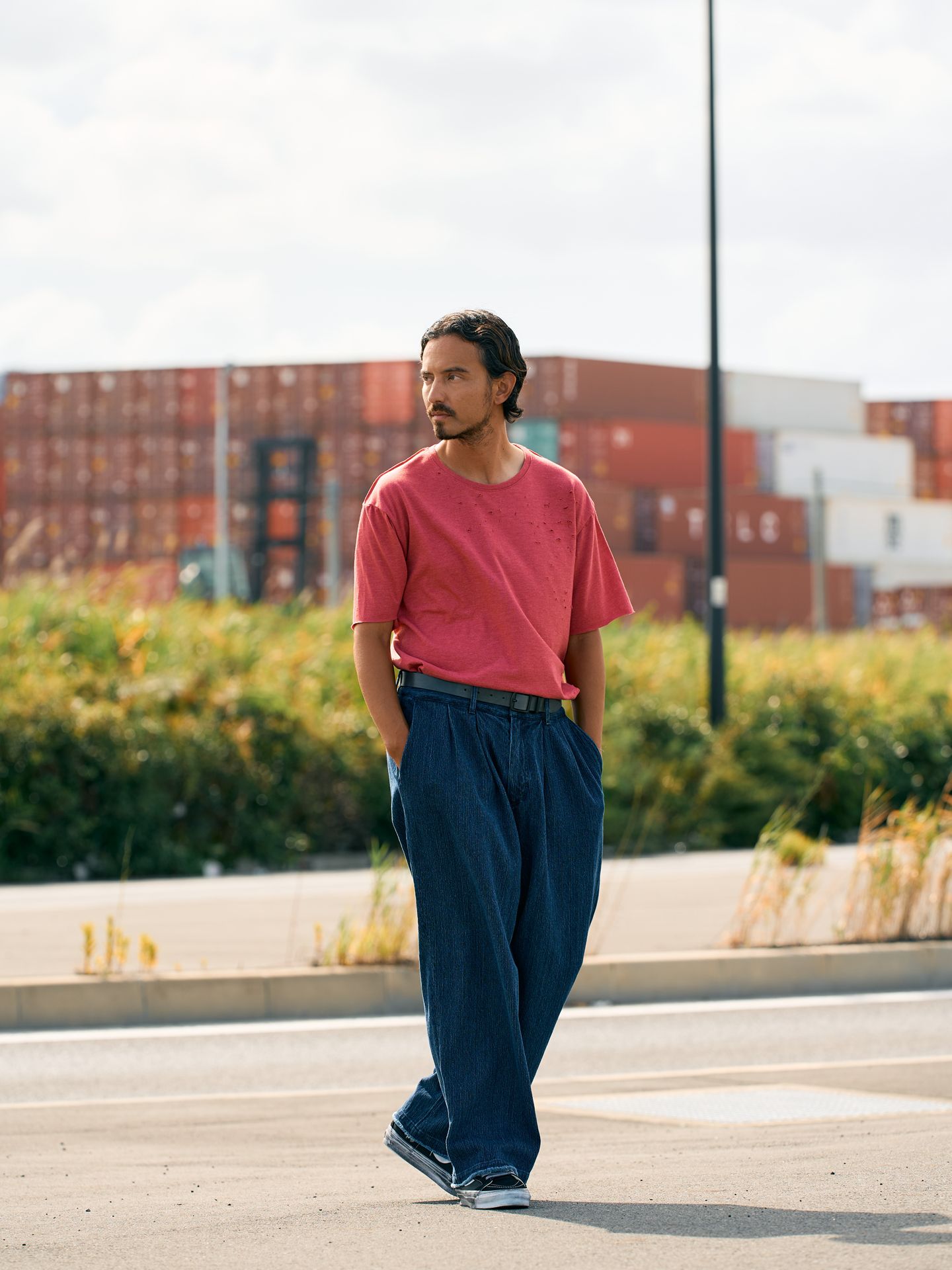 【予約品9月16日 10時締め】 2-tuck wide trousers / ワイドトラウザーズ / used