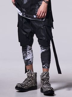 《予約品》 Leggings / シャドーバタフライレギンス / ブラックホワイト