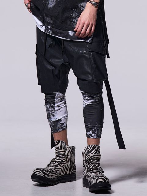 《予約品》 Leggings / シャドーバタフライレギンス / ブラックホワイト