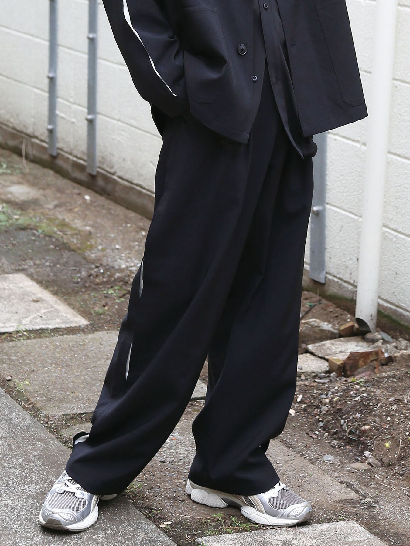 UNTRAD PANTS / ブラック×ホワイト【QUOLT】