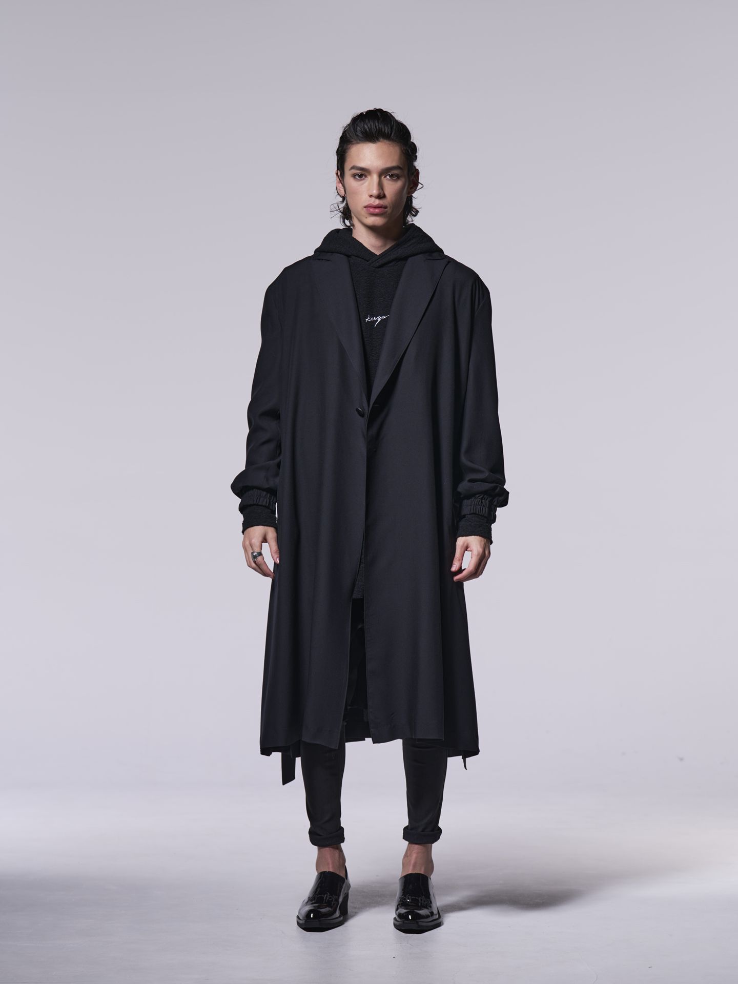 《予約品》 DrapeCoat / ドレープオーバーコート / ブラック