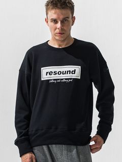 【予約品 9月6日(日) 締切】BOX VELOURS FLEECE DROP TRAINER / ボックスロゴ 裏起毛 ルーズトレーナー / ブラック