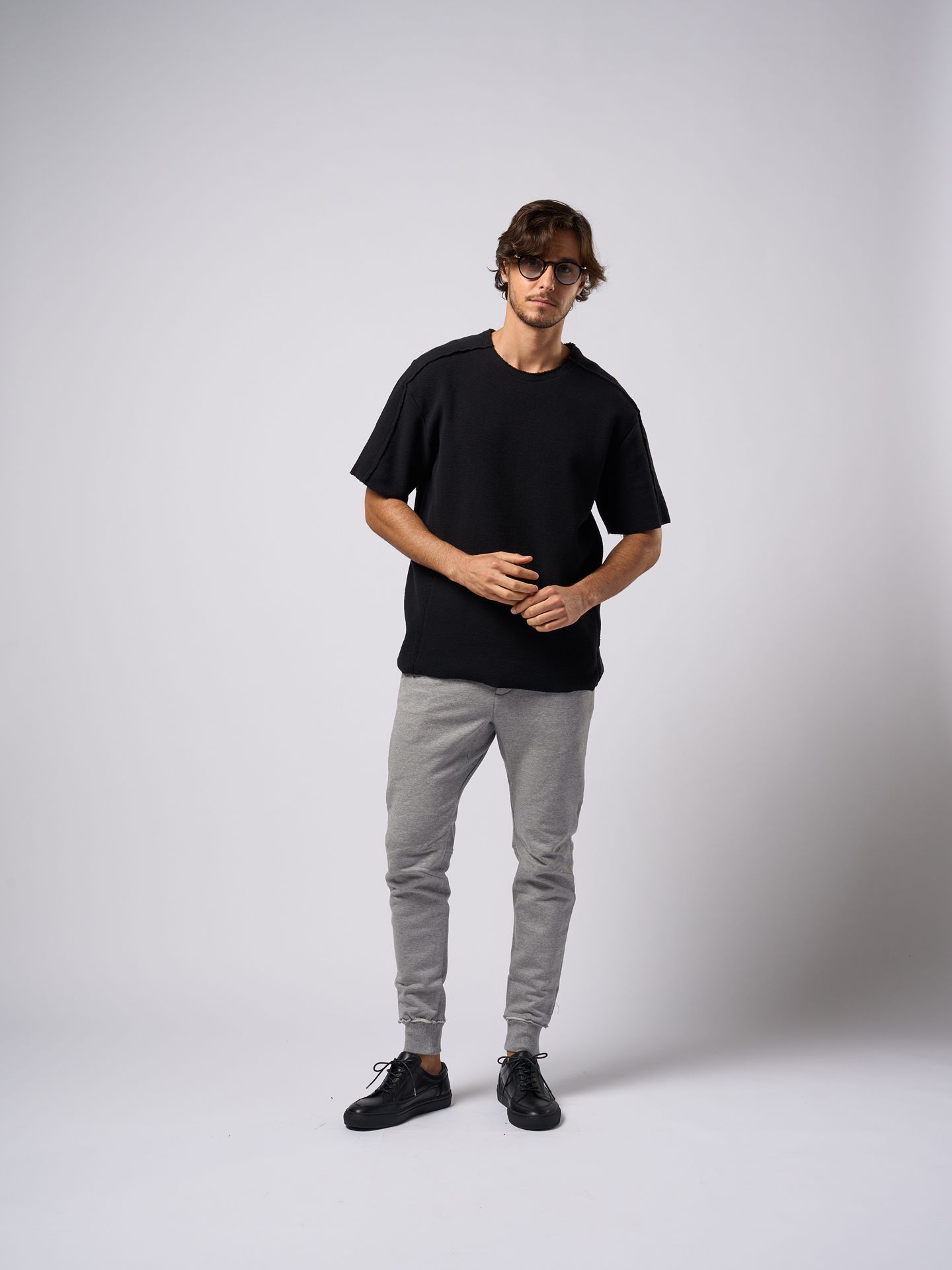 【予約品9月19日 10時締め】 basic rib sweat pants / スウェットパンツ / グレー