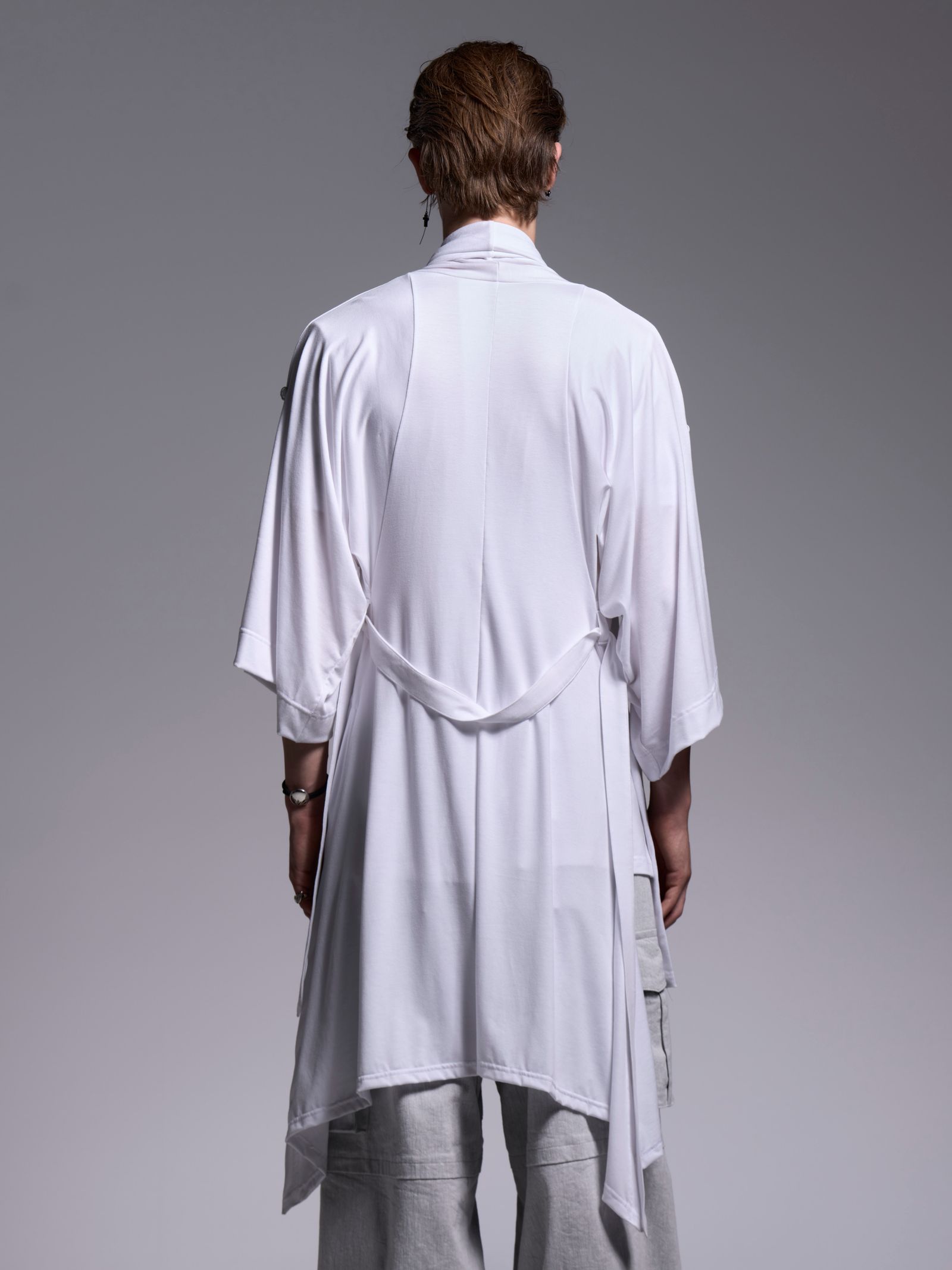 【予約品 1月4日(日) 締切】KIMONO-Sleeve Cardigan / 着物スリーブ カーディガン / ホワイト