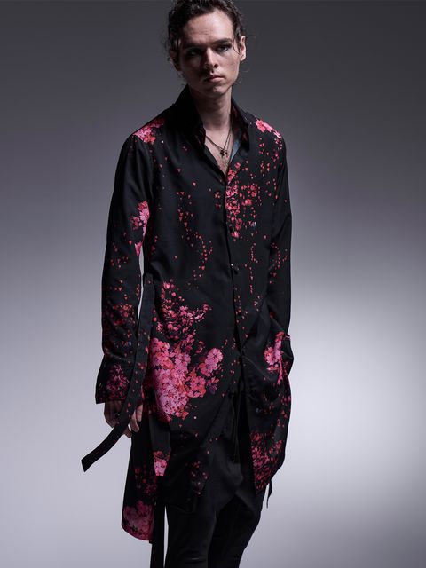 【予約品 7月13日(日) 締切】Flare Shirt / フレアシャツ / サクラ ブラック&ピンク