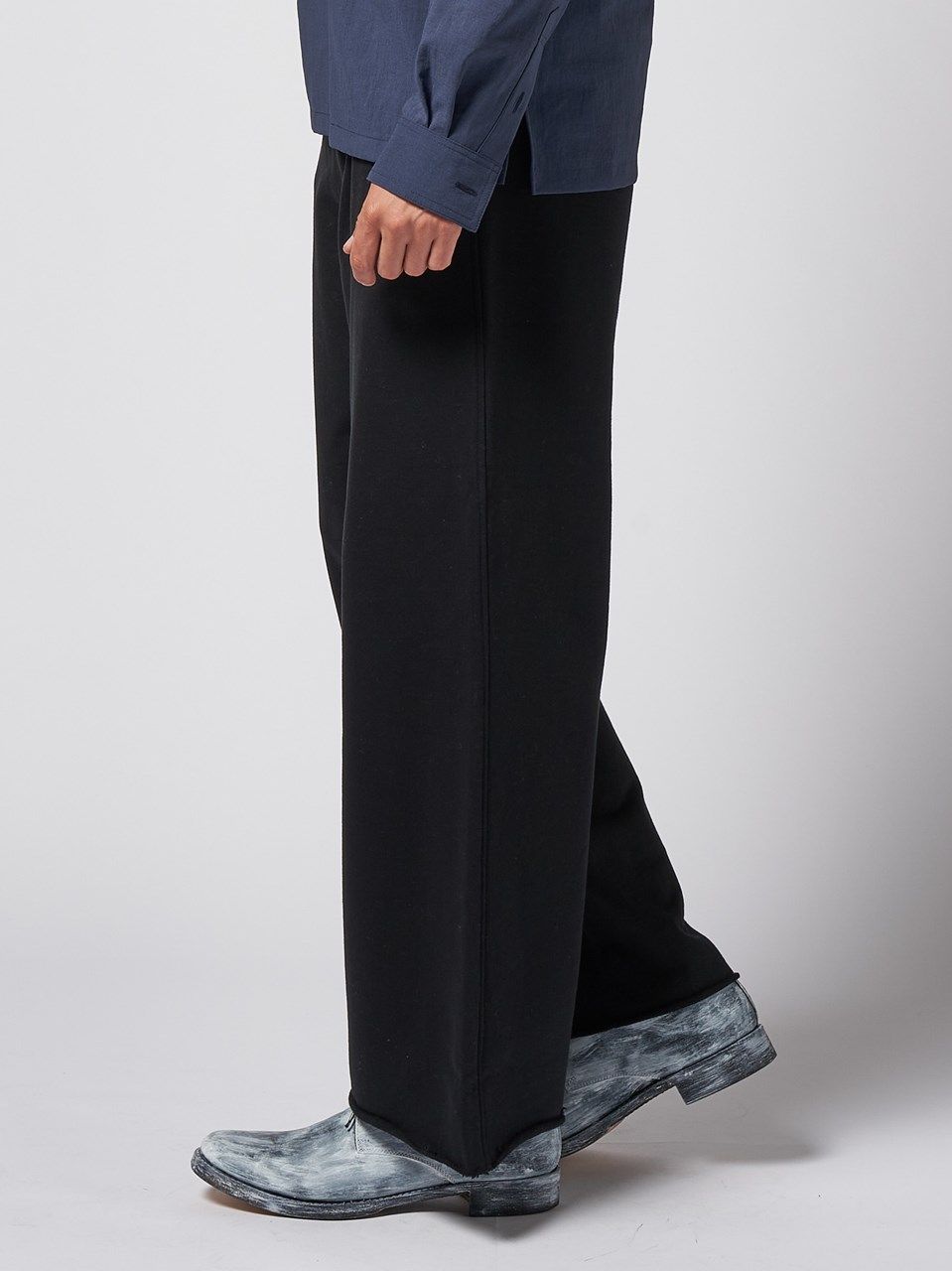 《予約品》 wide sweat slacks pants / ワイドスラックス / ブラック