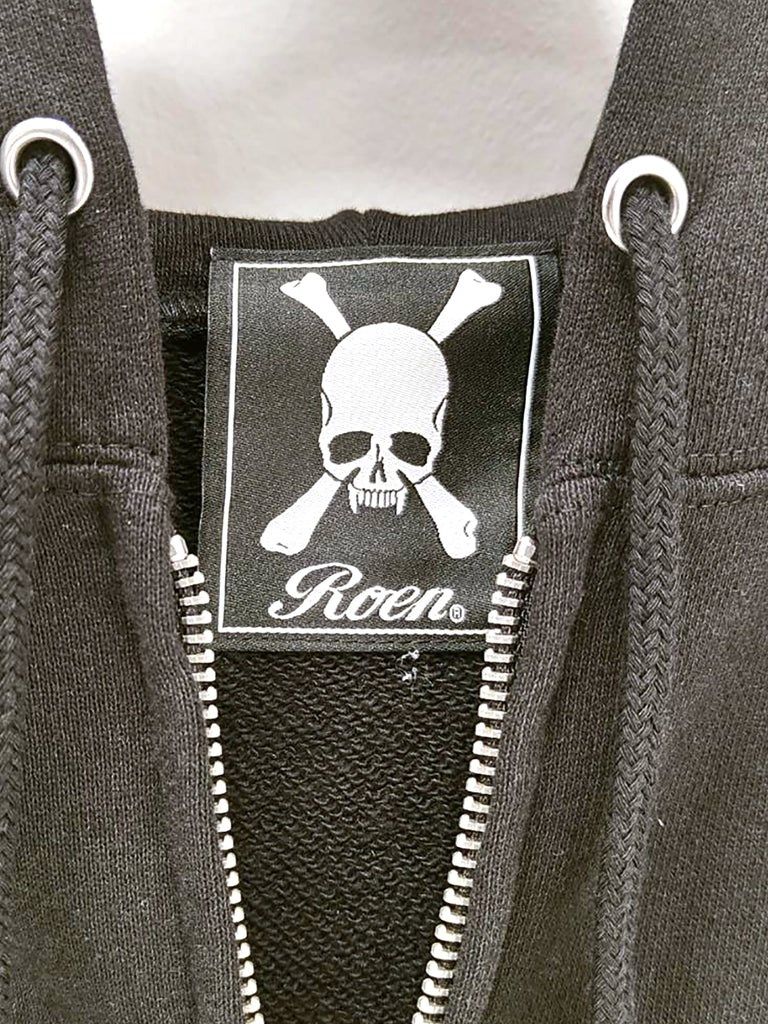 PAISLEY SKULL PK / 長袖パーカー / ブラック 【Roen】