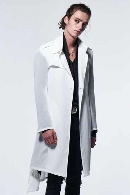《予約品》 UnconSingleTrenchCoat / ホワイト 【kiryuyrik】 2023年5月以降入荷予定