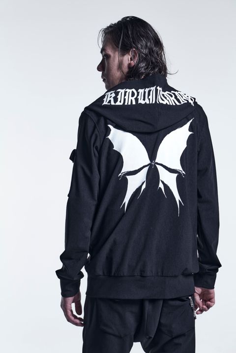 《予約品》 Hoodie HighTension / Black+WhitePrint 【kiryuyrik】 8月入荷予定