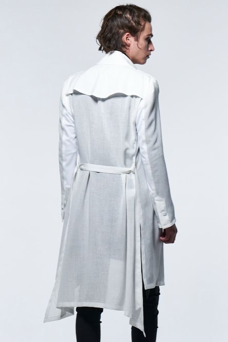 《予約品》 UnconSingleTrenchCoat / ホワイト 【kiryuyrik】 2023年5月以降入荷予定
