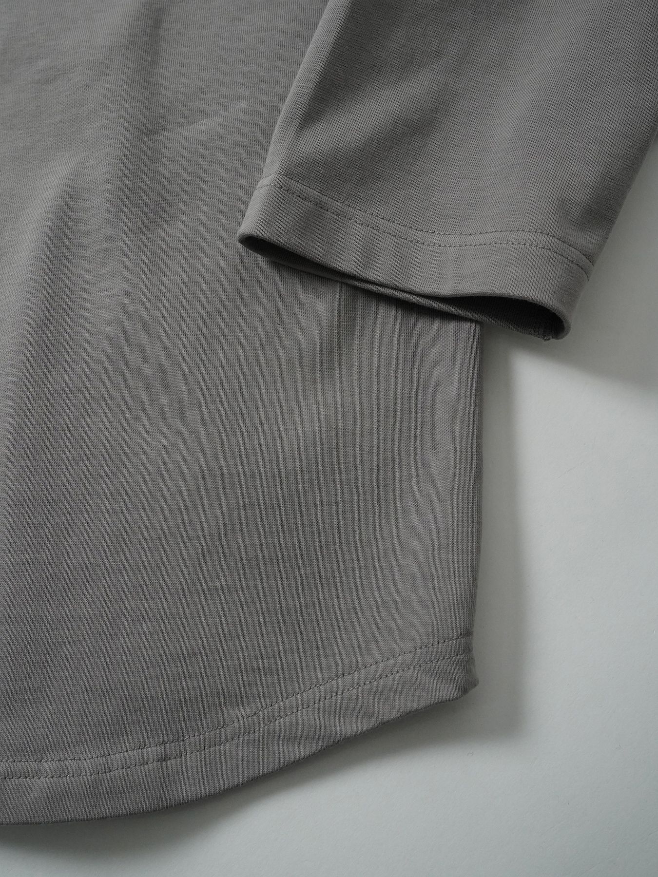 【予約品 5月6日(水) 締切】FLATSEAMME-HENLEY / ヘンリーネックカットソー / グレー