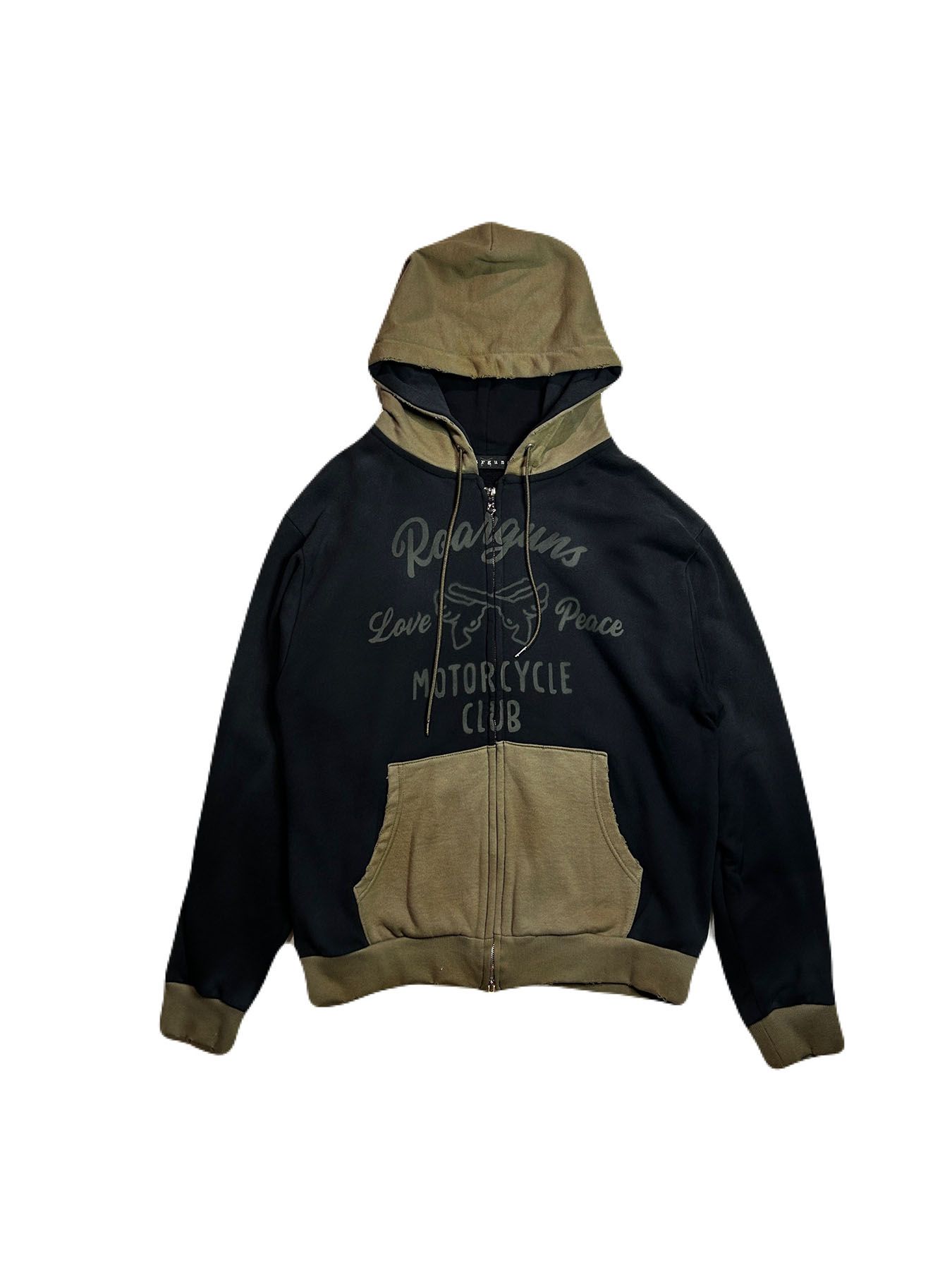 【予約品 8月10日(日) 締切 】SPRAY PRINT HOODIE / スプレープリント フーディー / ブラック×カーキ