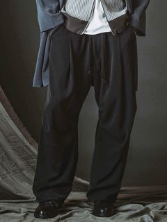 イージーバギーパラシュートトラウザーズ / ブラック【NO ID.】