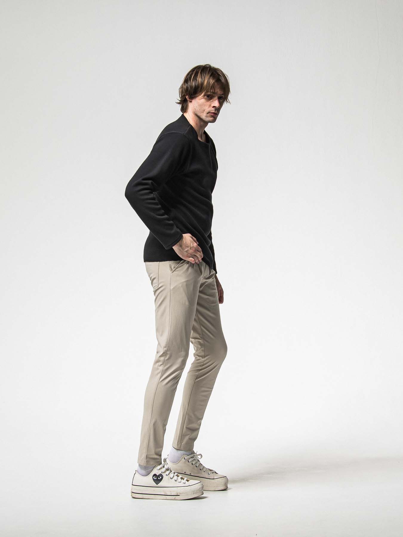 【予約品 8月31日(日) 締切】CHRIS EASY HEAT TUCK PANTS / クリス イージー ヒートタックパンツ / グレージュ