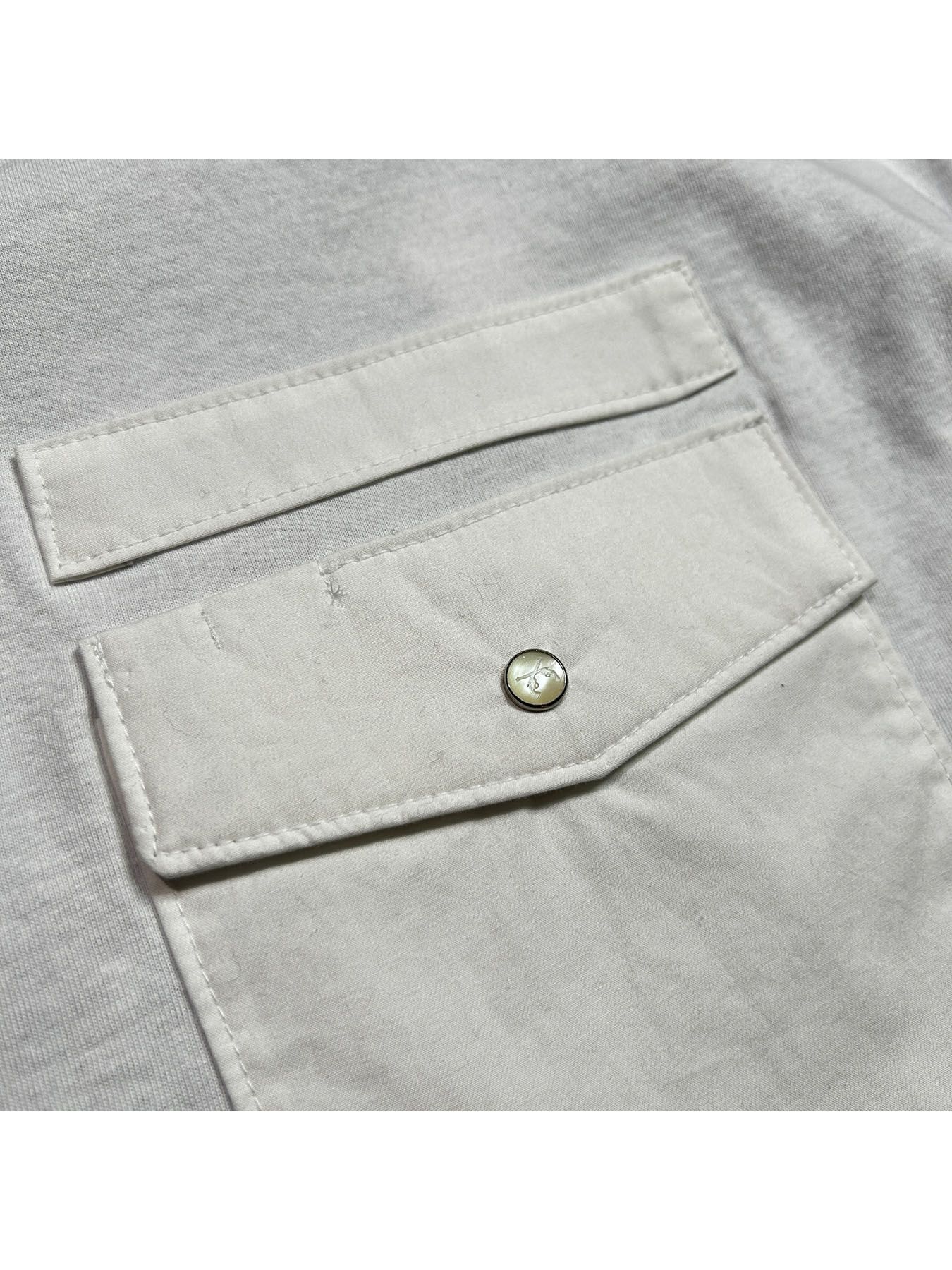 【予約品 8月10日(日) 締切 】EAGLE EMB S/S T / イーグルエンボス Tシャツ / 刺繍 ホワイト