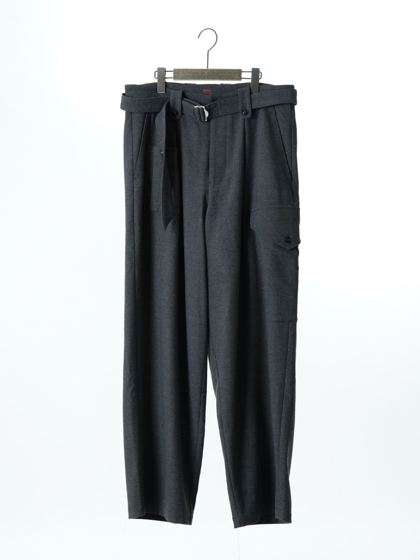 【予約品 】WOOLPILOTPANTS / ウールミリタリーパンツ / 杢チャコール