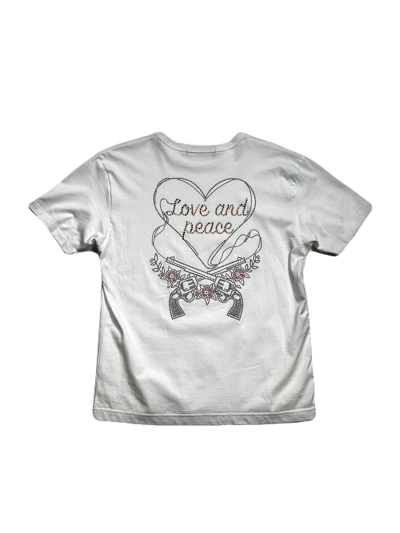 【予約品 8月10日(日) 締切 】WOMENS HEART CROSSGUN T / ハートクロスガン Tシャツ / ホワイト