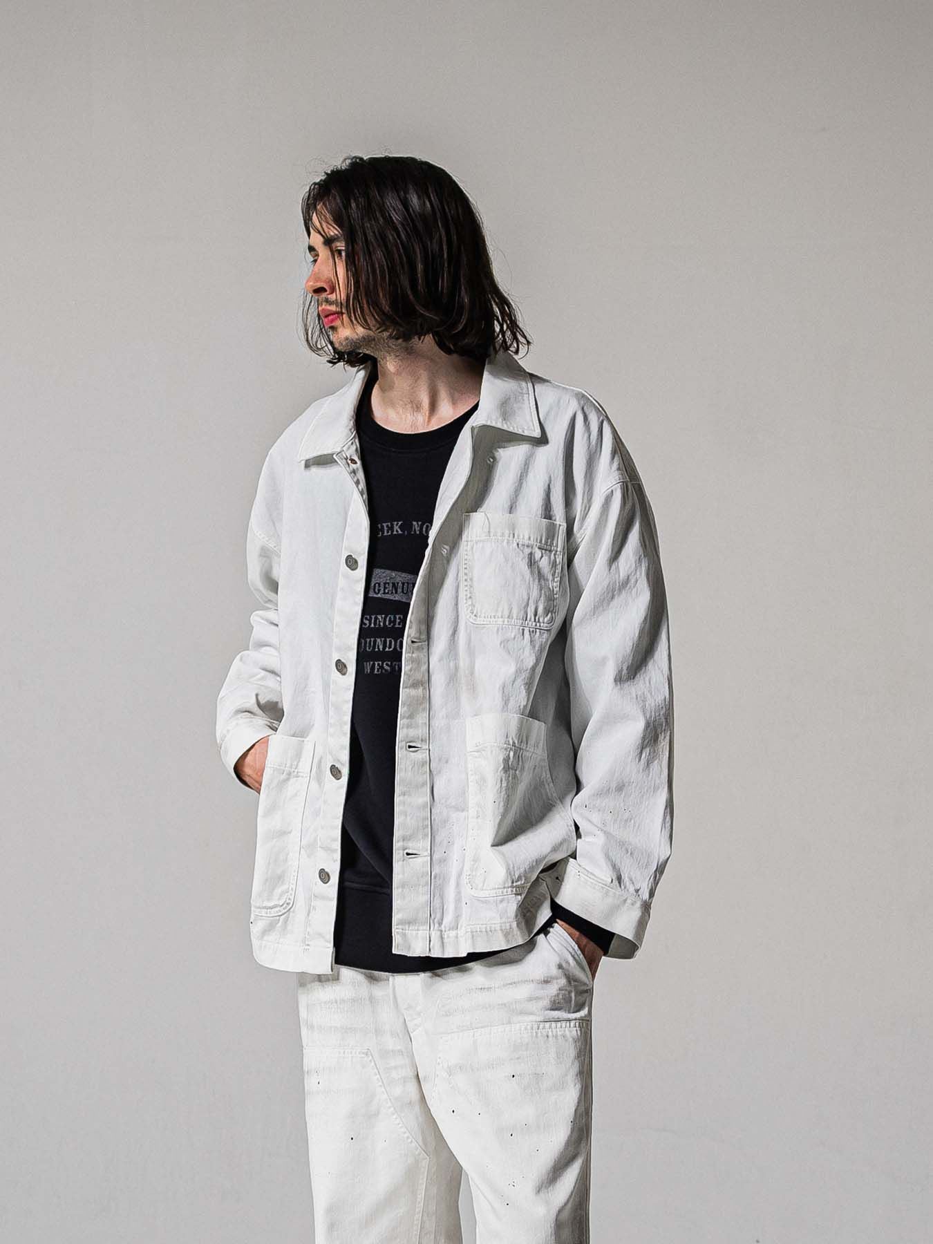 【予約品 11月16日(日) 締切】RC COVER ALL / ライトデニムカーバーオールジャケット / ホワイトユーズド