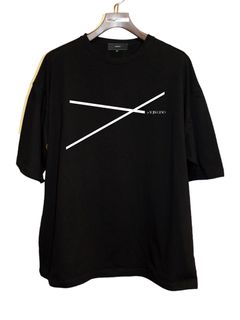 LINE BIG-Tee / ビックTシャツ / ブラック 【ys Yuji SUGENO】