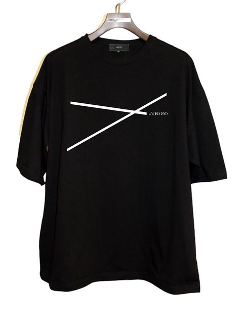 LINE BIG-Tee / ビックTシャツ / ブラック 【ys Yuji SUGENO】