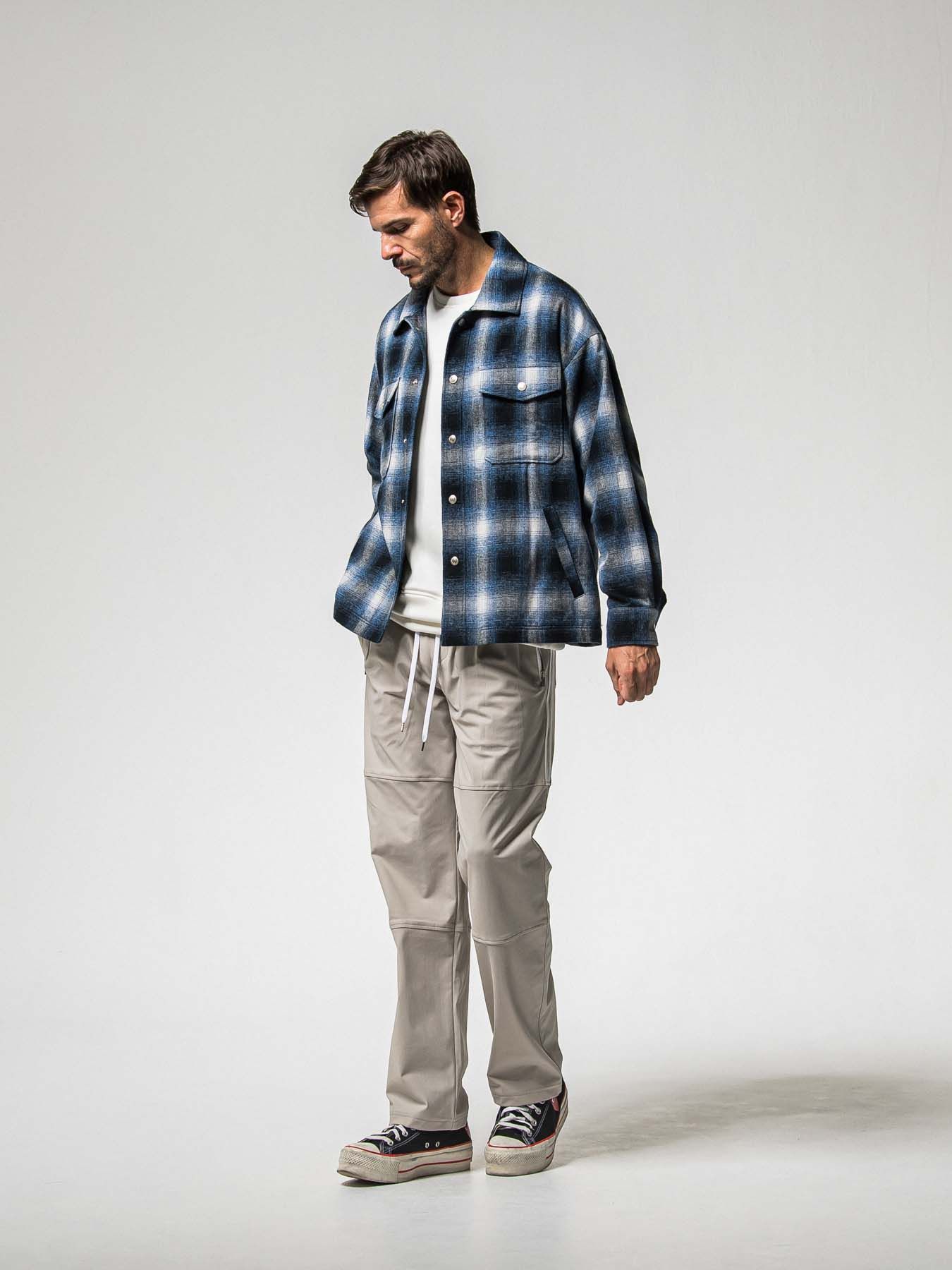【予約品 8月31日(日) 締切】FLANNEL CHECK JK / フランネルチェック ジャケット / ブルー