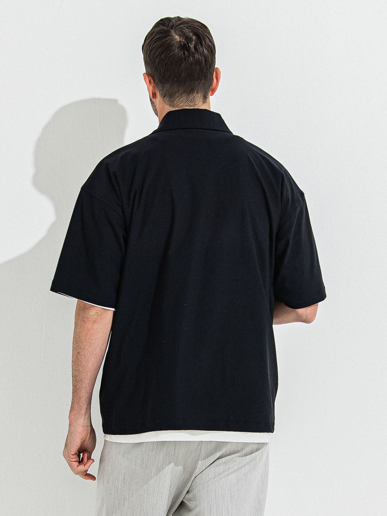【予約品】NYLON HALF COACH JACKET / ナイロンハーフコーチジャケット / ブラック