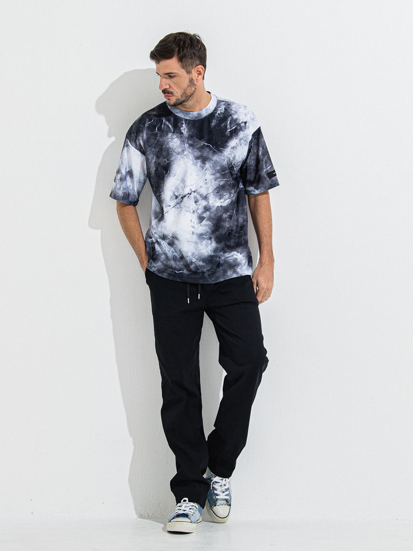 【予約品 】DENIM JERSEY WIDE PT / デニムジャージワイドパンツ / ブラック