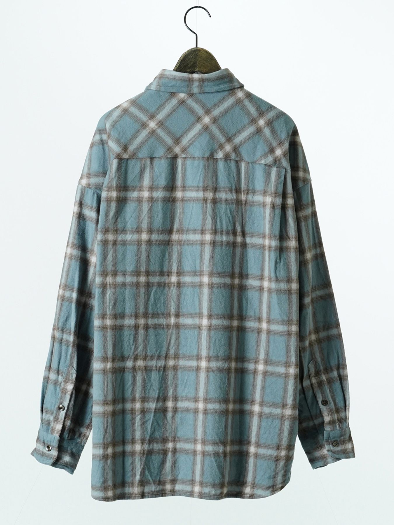 【予約品 7月5日(日) 締切】HAZE FLANNELSHIRTS / フランネルチェックシャツ / サックス