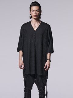 《予約品》 Dolman Henry Neck T-Shirt / ドルマンヘンリーネックT / ブラック