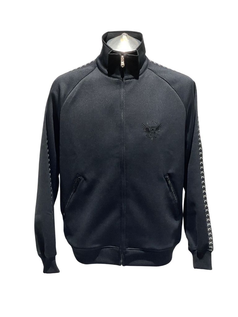 LINETAPEJERSEY JKT Cスワロフスキークロスガン入り / ブラック
