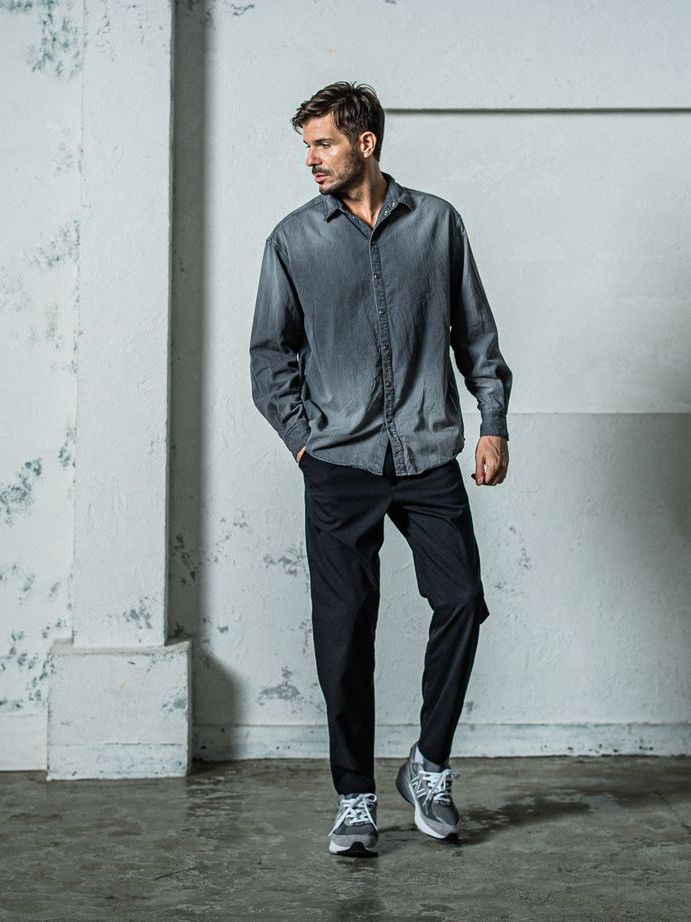 《予約11月17日19時締め》 denim jack shirts / デニムシャツ / ブラックused